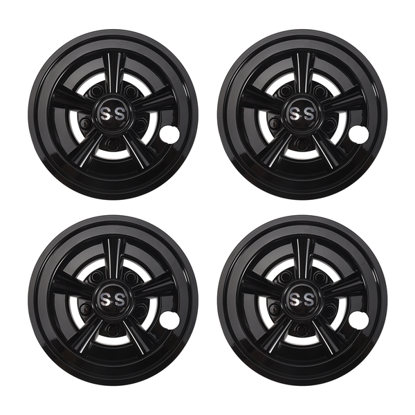4 Pcs 8Inch Ss Golf Cart Wheel Cover Cap 5 Spoke Design Hub Cap