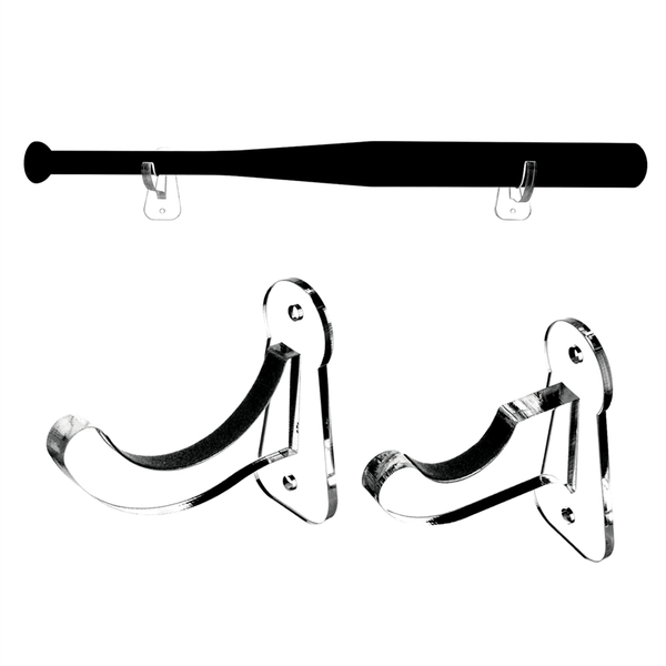 1 Pair Acrylic Baseball Wall Mounted Holder Transparent