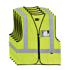Dromex Orange Reflective Vest With Zip And Id Pocket Large