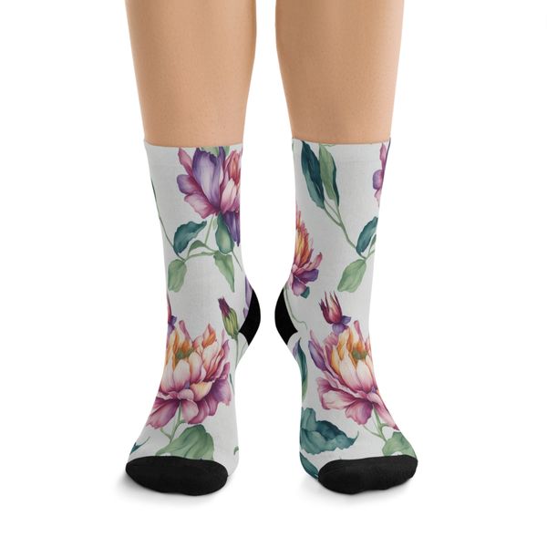 Water Color Floral Socks