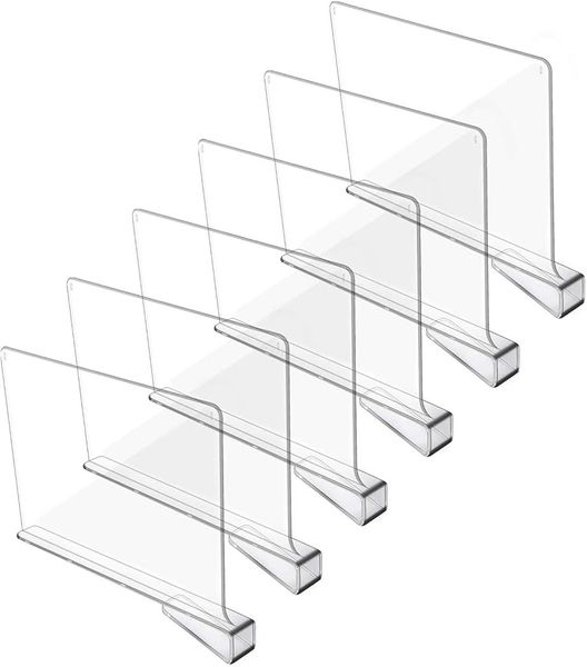 6 Pack Acrylic Shelf Dividers - Level Up Store