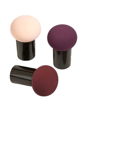 Glow Mush 3 Pieces Multi-Colour Mushroom Head Makeup Sponge Puff Set