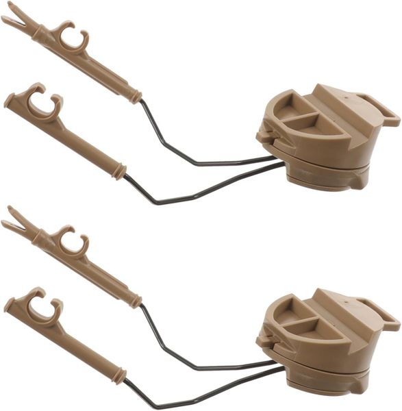 Pair Headset Helmet Adapter Rail Adaptor Headphones Bracket Hunting