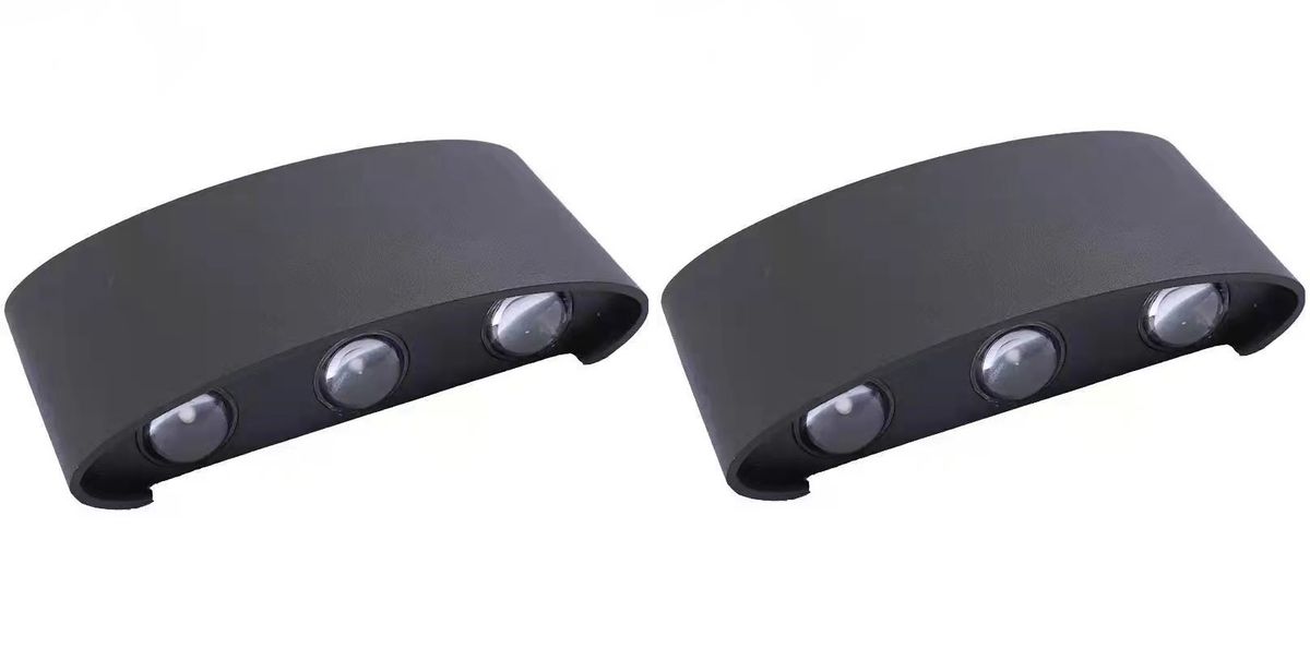 DrLight Modern Indoor/Outdoor Double Sided Lighting Wall Light - 2 Piece