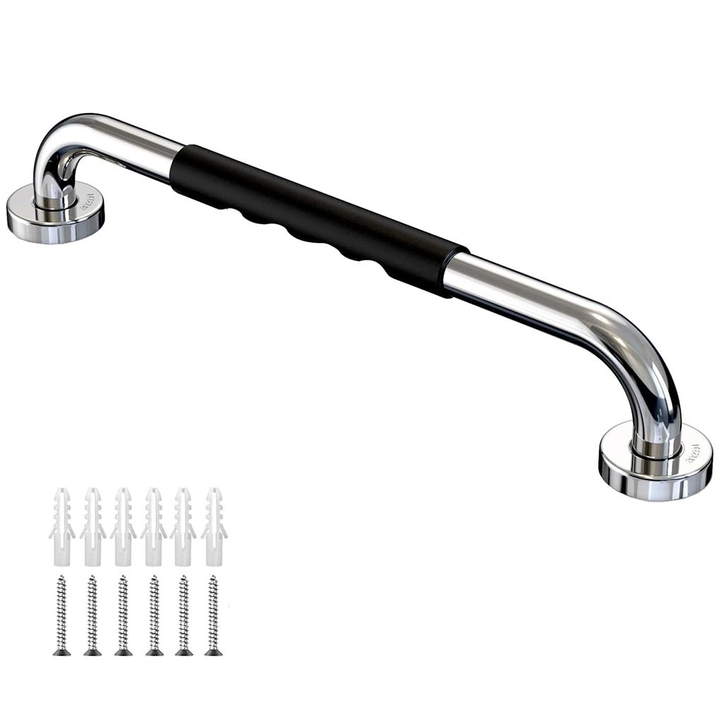 53cm Stainless Steel Shower Grab Bar Handle with Anti-Slip Rubber Grip