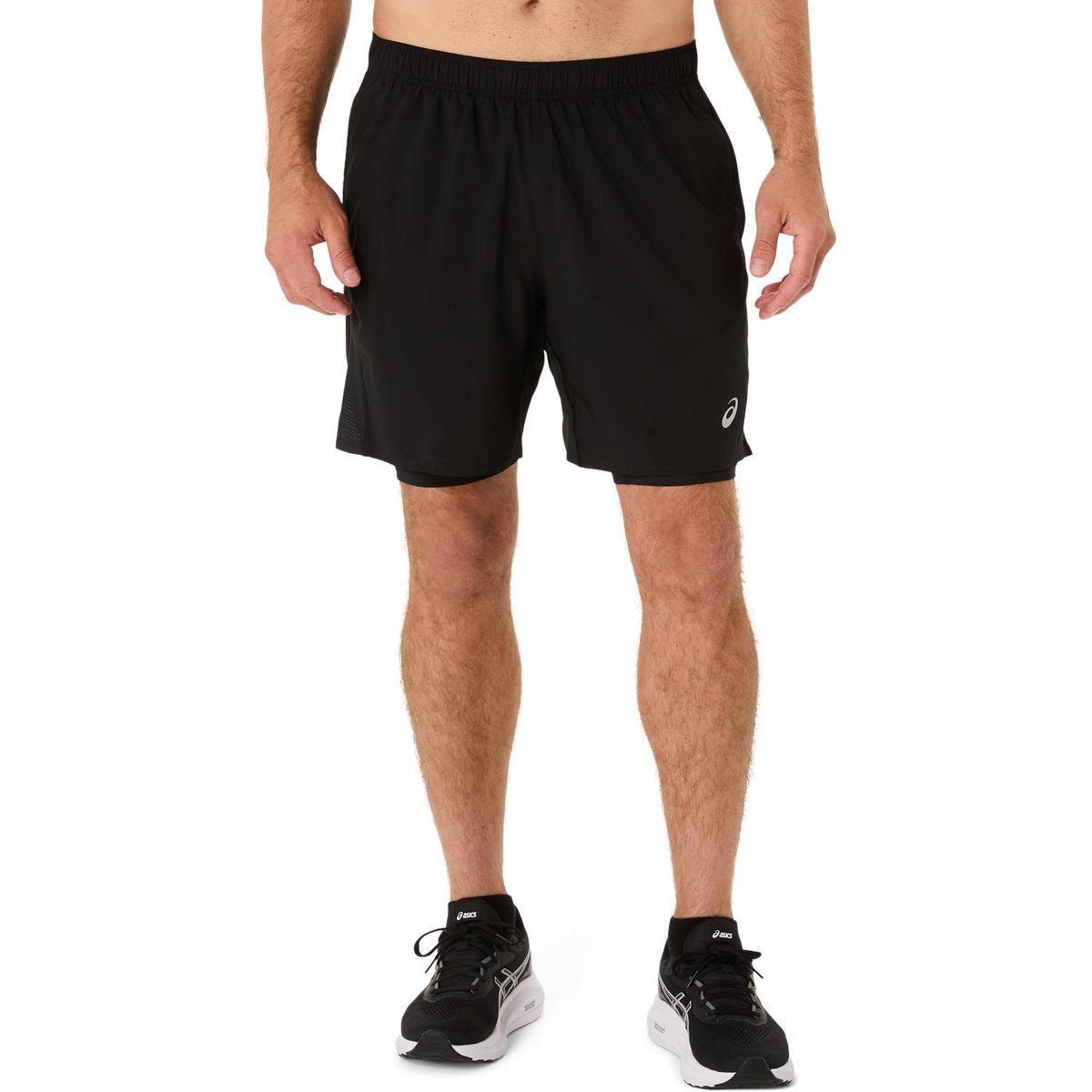 Asics Men's Core 2-In-1 7-Inch Performance Running Shorts - Black