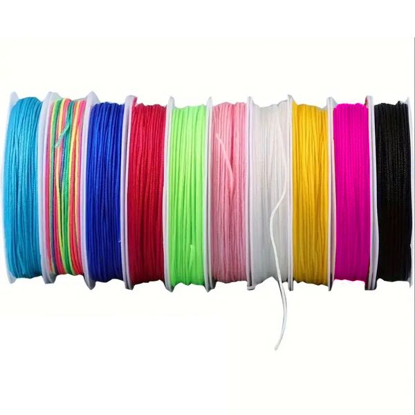 10 Rolls Coloured Nylon Cord Jewellery Making Set - Set 2