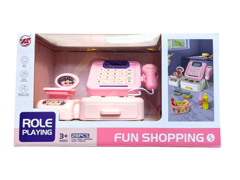 Kids Role-Playing Cash Register Toy - Fun Shopping Set