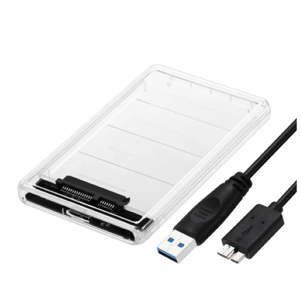 Clear 2.5 Hard Drive Enclosure SATA USB 3.0