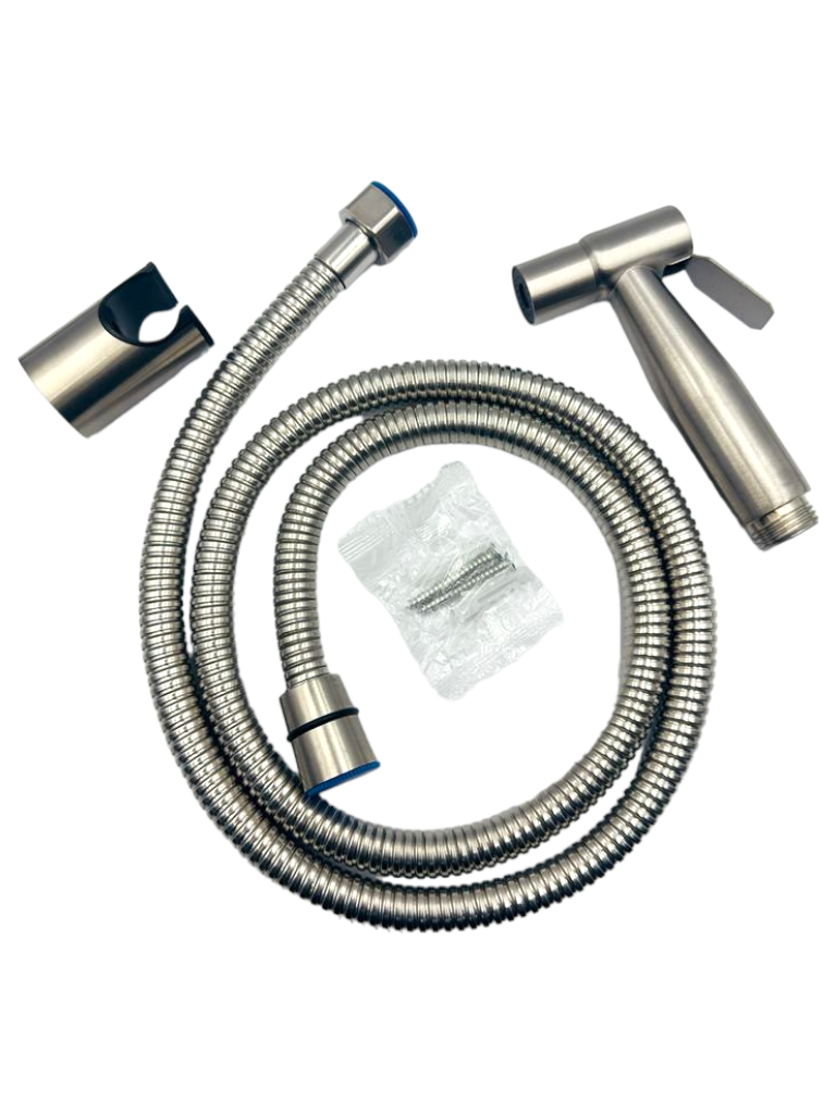 1.1m Brushed Stainless Steel Bidet Sprayer Set