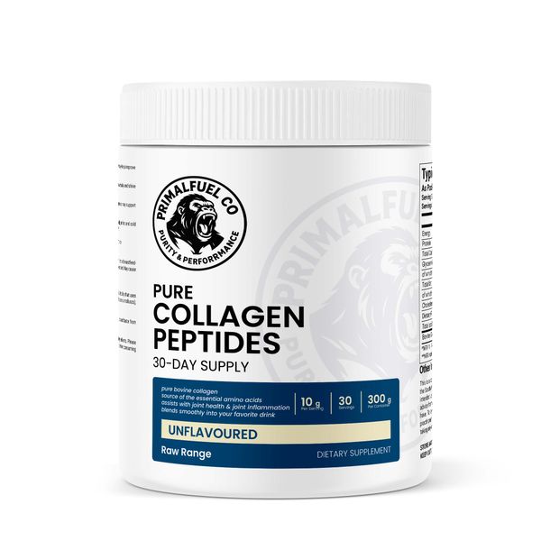 PrimalFuel Co Pure Collagen Peptides - Unflavoured - 300g (30-Day Supply)