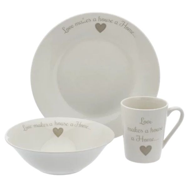 White Ceramic 12pc Dinnerware Set