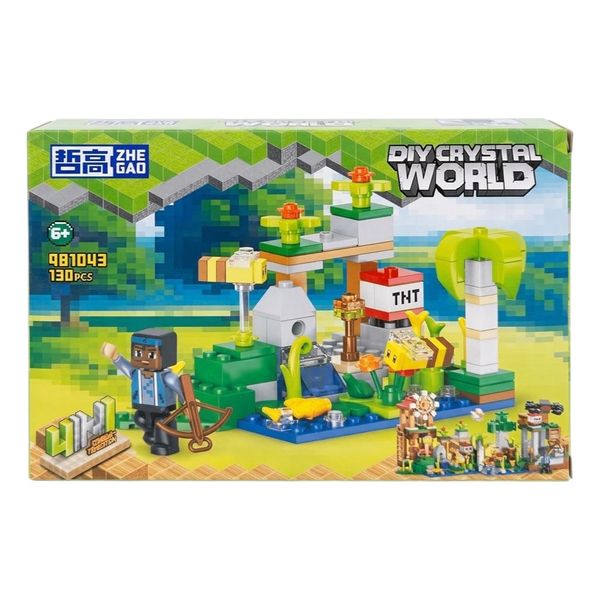 DIY Crystal World Nature Scene Building Block Set - Multi-Colour