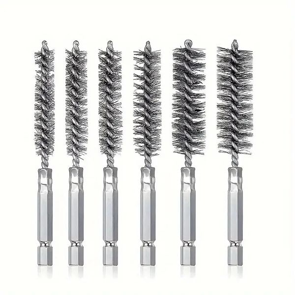6 Piece Pipeline Mechanical Cleaning Brush, Polishing Cleaning Brush