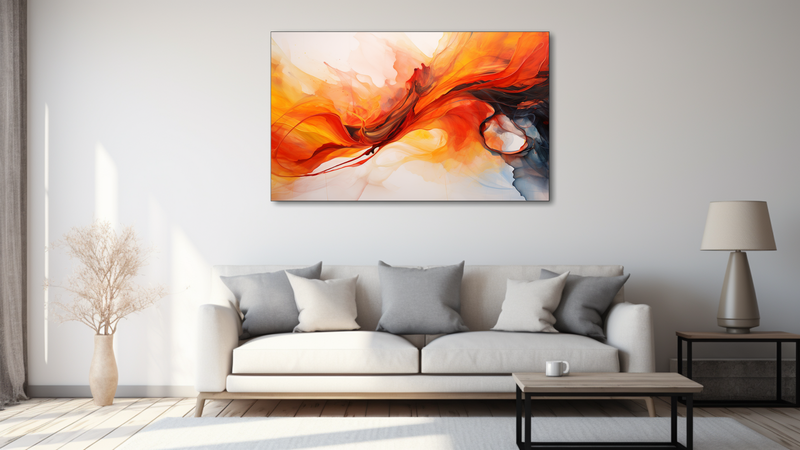 Canvas Wall Art - Abstract Creative Red and Orange - HD0178