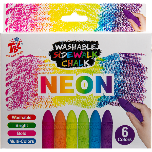 TBC The Best Craft- Neon Washable Sidewalk Chalk