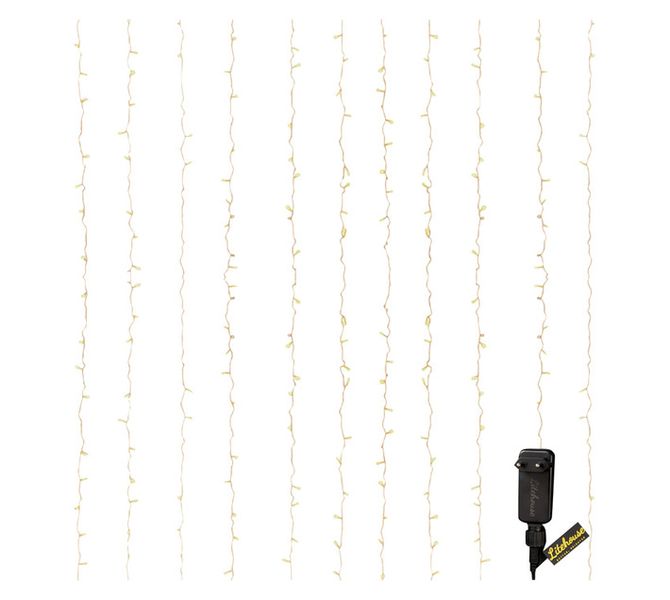 2m LED Curtain Fairy Lights 300 LED Warm White