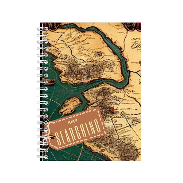 Searching A5 Notebook Spiral and Lined Travel Graphic Notepad Present 103