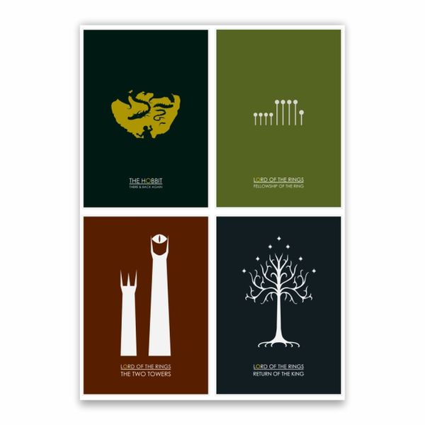 The Hobbit And Lord Of The Rings Poster - A1