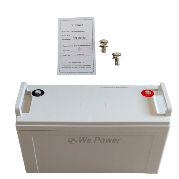 Solar Battery 100Ah Deep We Power Cycle Gel Type 12V With Fittings