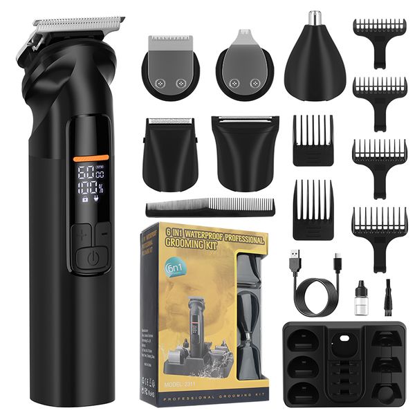6 in 1 Multi-function Mens Rechargeable Electric Hair Trimmer Set