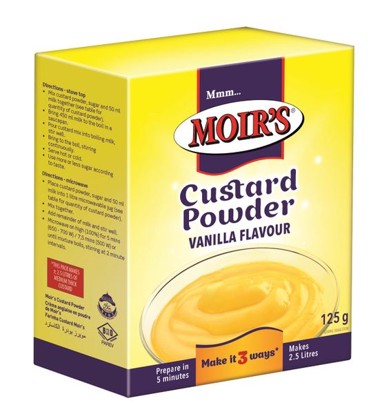 Moirs - Custard Powder Vanilla 6 x 125g
