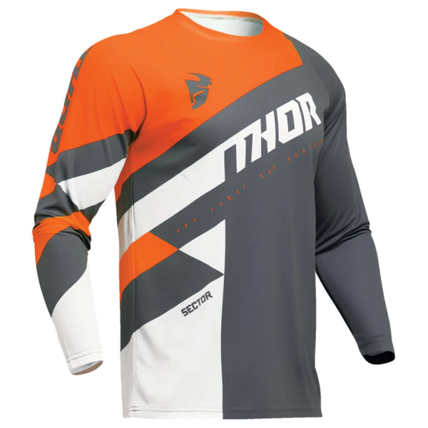 Thor Checker Charcoal/Orange Jersey