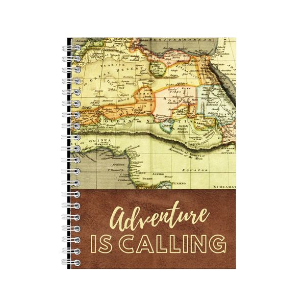 Adventure A5 Notebook Spiral and Lined Travel Graphic Notepad Present 103