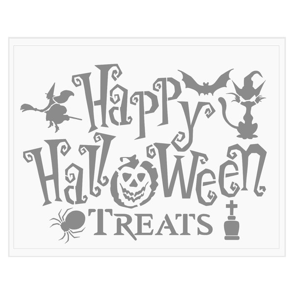 Happy Halloween Treats Stencil (40cm)