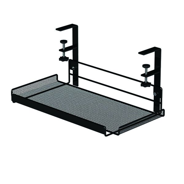 Under Desk Cable Management Tray, No Drill Metal Cord Wire Shelf Organizer
