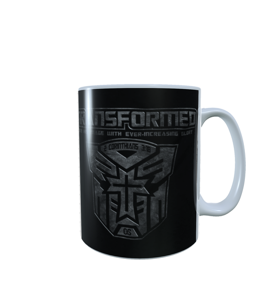 Christian - Transformed - Transformers Logo - Aesthetic - Coffee Mug