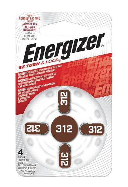 Energizer AZ312 Zinc Air Hearing Aid Battery Card 4