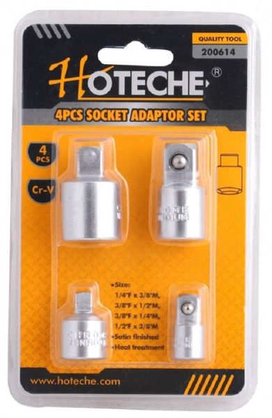 Socket Joint Adaptor Set, 4 Piece, Hoteche Chrome Vanadium, Socket Set