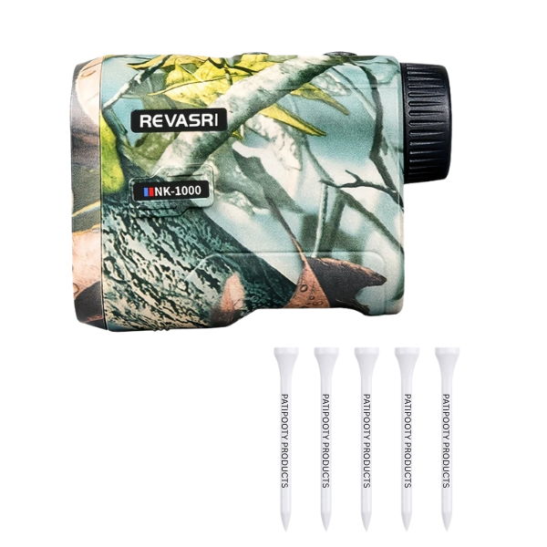 Revasri NK-1000 Golf Rangefinder Camouflage Long Range with 5 White Tees