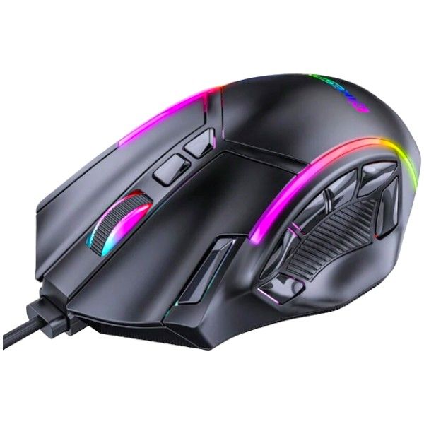 E-Sports Wired Mouse With 6-Gear Speed Adjustment &amp; RGB Lighting - Black