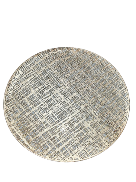 Placemat 6 Piece set 38cm Cut out Disks Gold