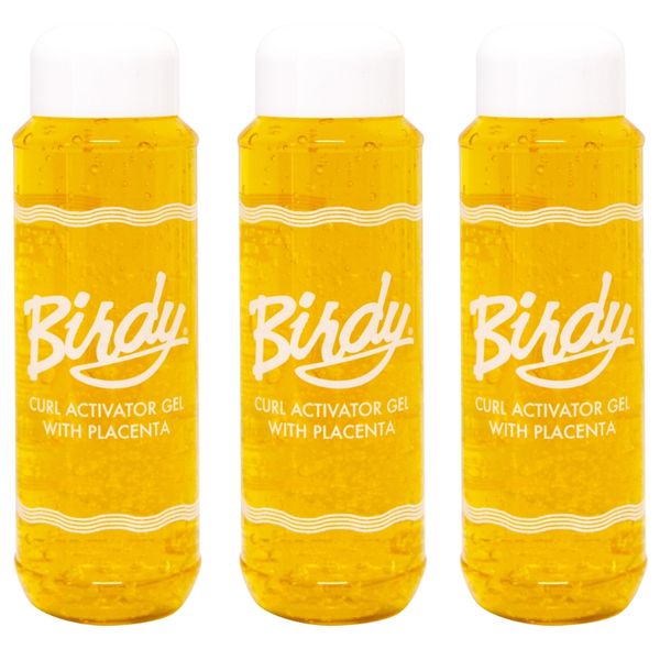 Birdy Curl Activator Gel with Placenta - Gold 500ml Pack of 3