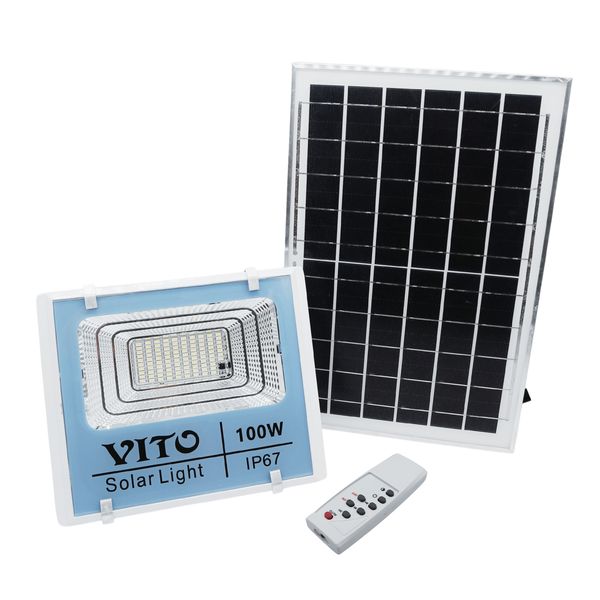 Vito 100w Solar FloodLight with Remote Control