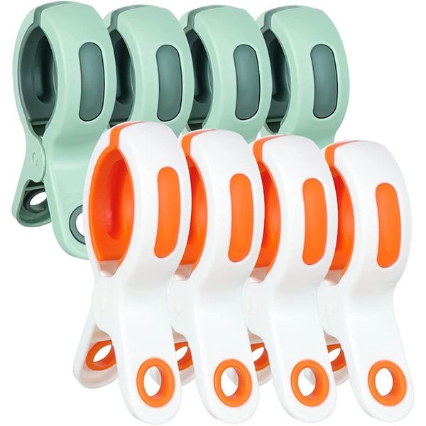 Set Of 8 Laundry Clips Plastic, Multicolor