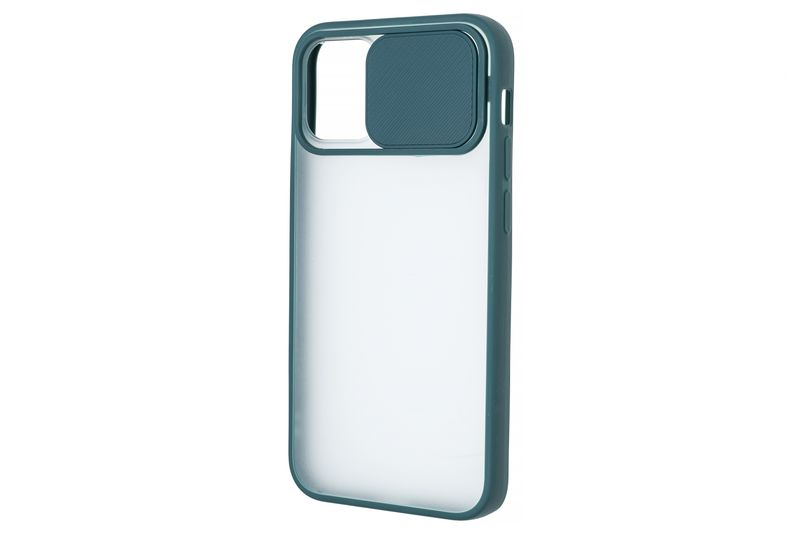 Frosted Slider Cover Military Green Compatible With Iphone 12 Mini