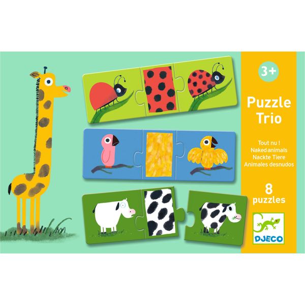 Djeco Trio Puzzle - Naked Animals