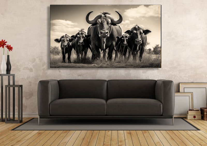 Canvas Wall Art - Buffalo Family Portrait - HC1098