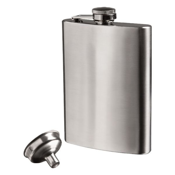 Bar Butler Hip Flask With Funnel St Steel, 250Ml (149X93X23Mm)