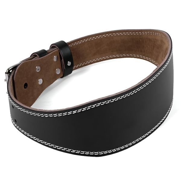 PU Waist and Back Support Belt for Squats, Lifting &amp; Bodybuilding - Black