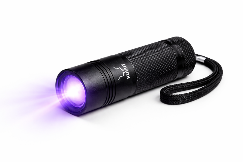 KuVut UV Flashlight Black Light 12 LED 395nm Portable Mini Torch