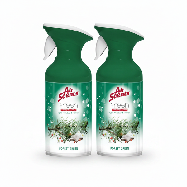 Air Scents Fresh Dry Room Spray 250ml - Forest Green Fragrance - 2 Pack