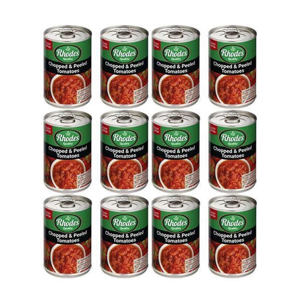 Rhodes Chopped And Peeled Tomatoes - 12 x 410g