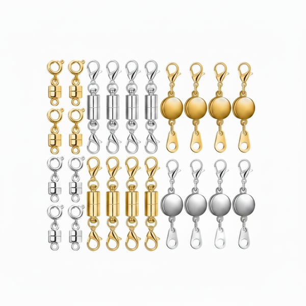 Woosien 24 Pcs 3 Styles Magnetic Necklace Clasps Closures