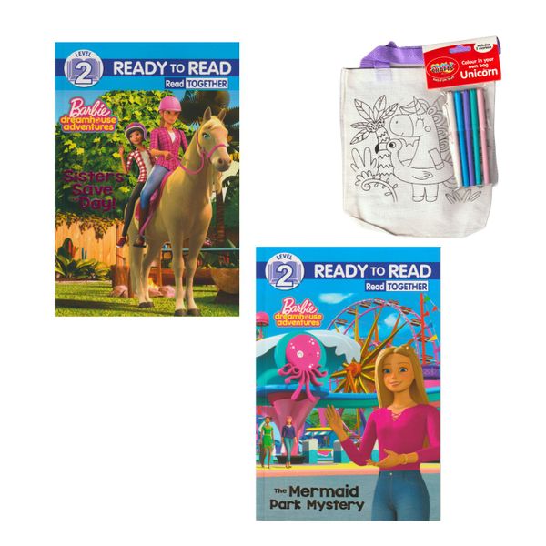 Barbie Level 2 Ready to Read with Easy to Read Font and DIY Bag + Markers
