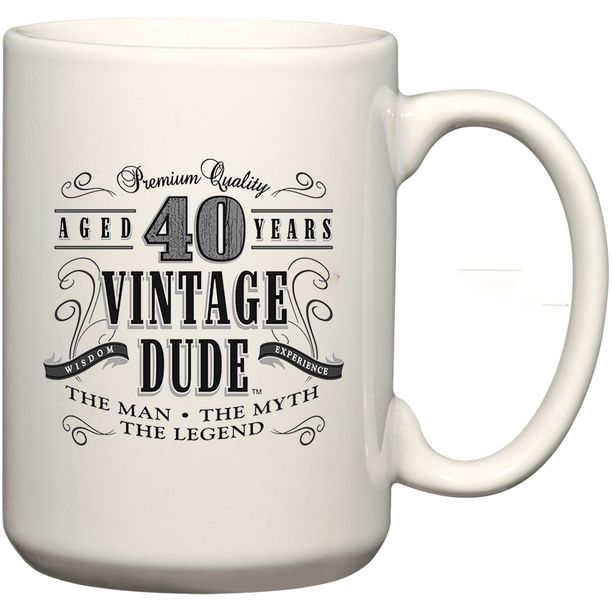 Vintage 40 Aged To Perfection Coffee Mug